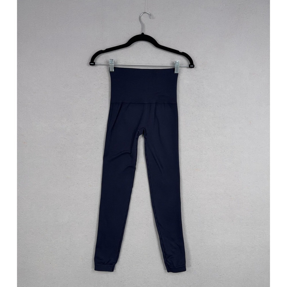 Spanx Leggings Pants Womens Small Navy High Waist Shaping Tummy Control - Picture 5 of 14